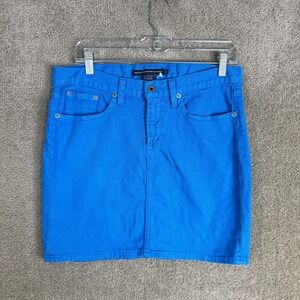 Ralph Lauren Sport Skirt Womens 29 Blue Denim Jean Mini Five Pocket Stretch